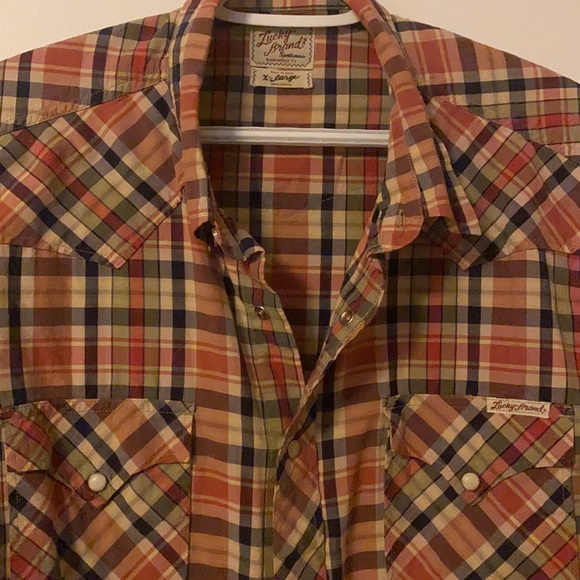 Lucky brand short sleeved snap shirt - Picture 2 of 5
